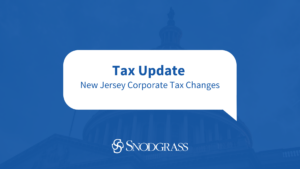 Tax Update New Jersey Corporate Tax Changes - S.R. Snodgrass